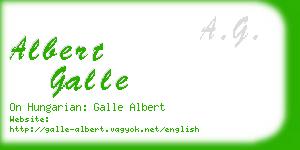 albert galle business card